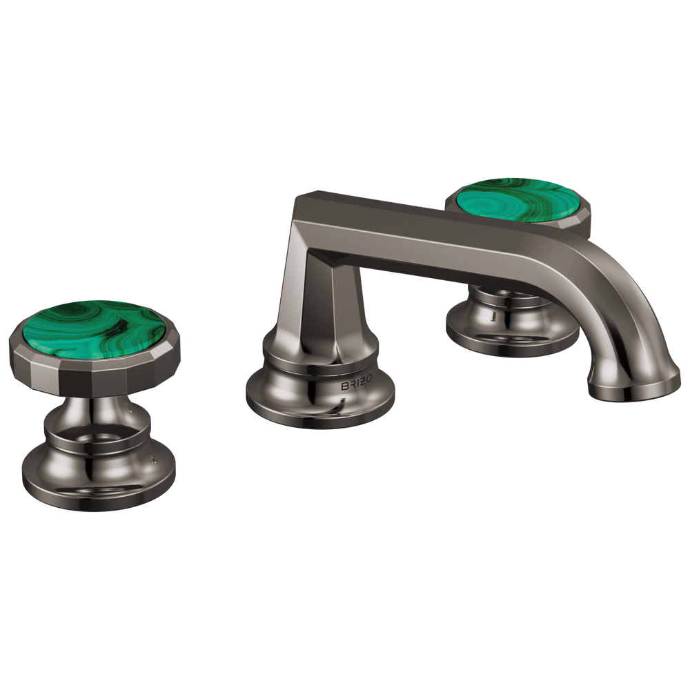Brizo Beauclere: Widespread Lavatory Faucet with Low Spout - Less Handles 1.2 GPM - Brilliance Black