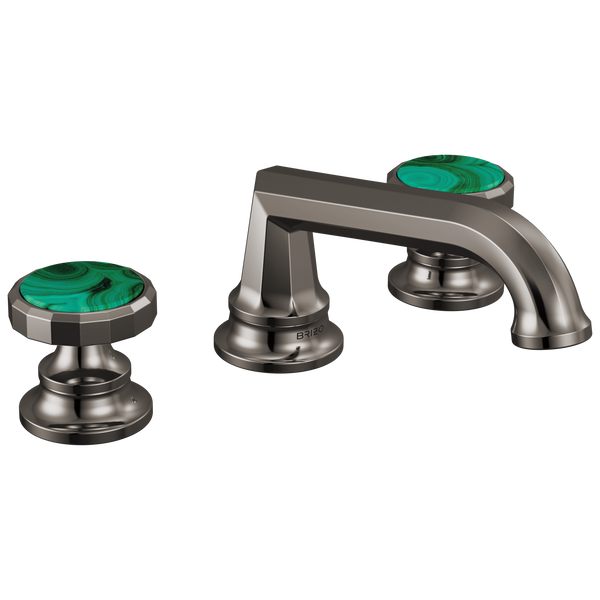 Brizo Beauclere: Widespread Lavatory Faucet with Low Spout - Less Handles 1.2 GPM - Brilliance Black