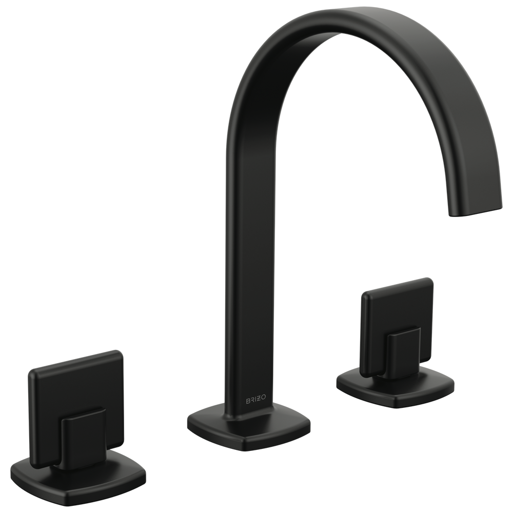 Brizo Allaria: Widespread Lavatory Faucet with Arc Spout - Less Handles - / HK5367-BL /