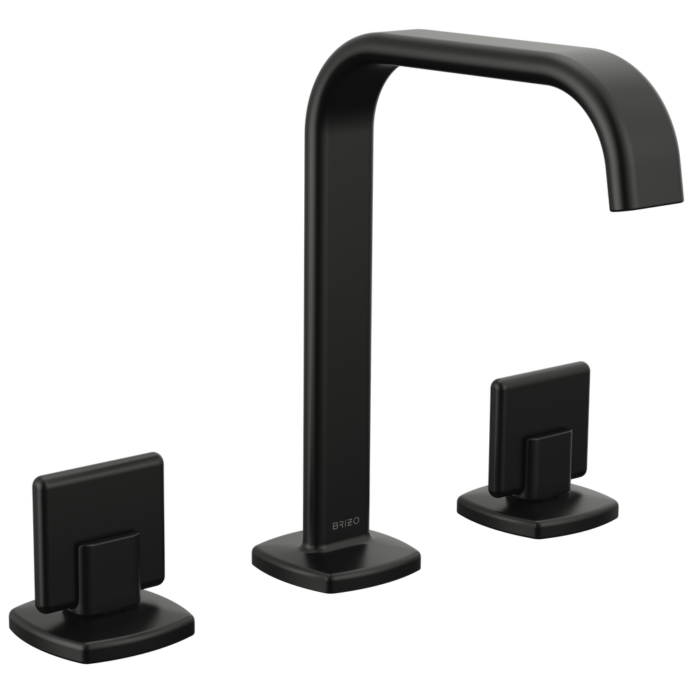 Brizo Allaria: Widespread Lavatory Faucet with Square Spout - Less Handles - / HK5367-BL