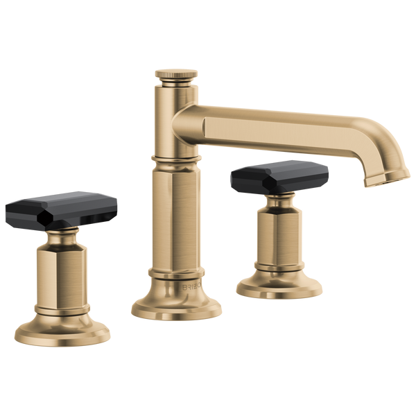 Brizo Invari: Widespread Lavatory Faucet with Column Spout - Less Handles 1.5 GPM - Brilliance Luxe