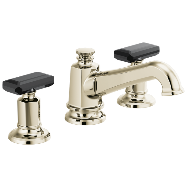 Brizo Invari: Widespread Lavatory Faucet with Angled Spout - Less Handles 1.5 GPM - Brilliance Luxe
