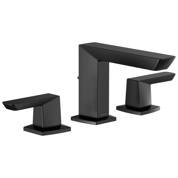 Brizo Vettis: Widespread Lavatory Faucet - / Rectangle w/ Brizo Logo - BL11 / Standard
