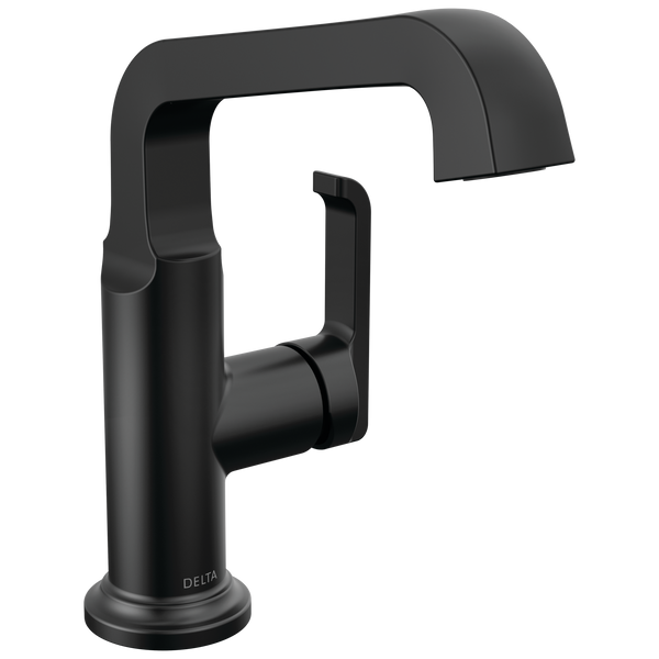 Delta Tetra: Single Handle Mid-Height Vessel Bathroom - / Curve w/o Tab - D6 / Standard
