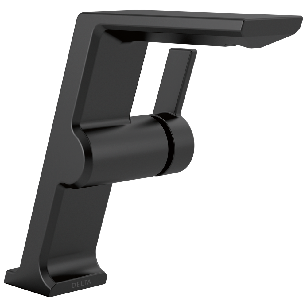 Delta Pivotal: Single Handle Mid-Height Vessel Bathroom Faucet - / Curve w/o Tab - D6 /