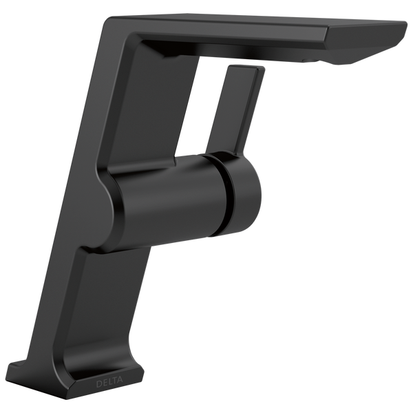 Delta Pivotal: Single Handle Mid-Height Vessel Bathroom Faucet - / Curve w/o Tab - D6 /