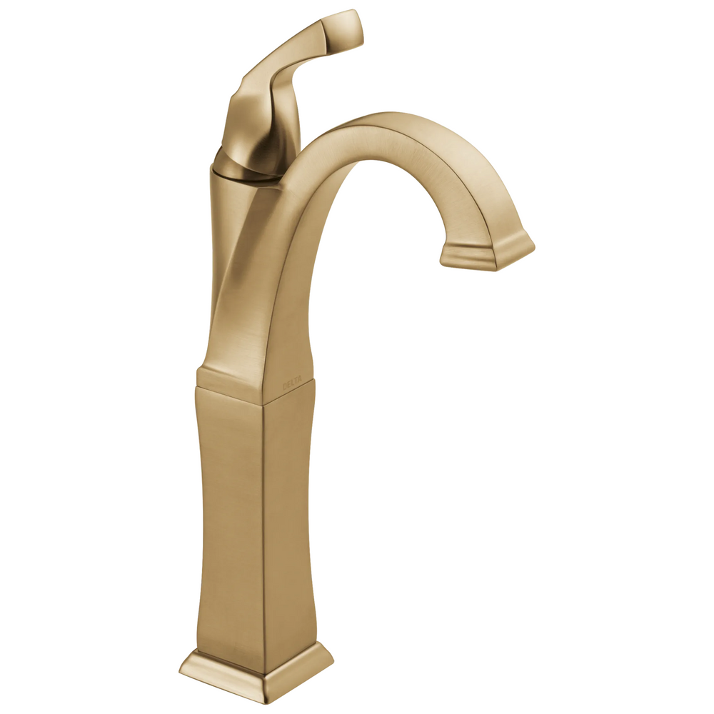 Delta Dryden: Single Handle Vessel Bathroom Faucet - / Curve w/o Tab - D6 / Standar