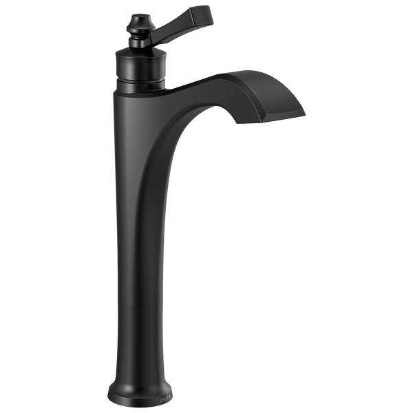 Delta Dorval: Single Handle Vessel Bathroom Faucet - / Curve w/o Tab - D6 / Standard