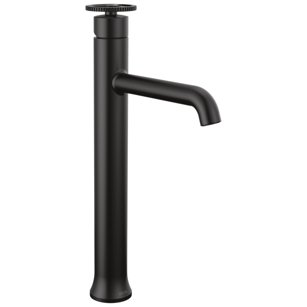 Delta Trinsic: Single Handle Vessel Bathroom Faucet - / Curve w/o Tab - D6 / Standard