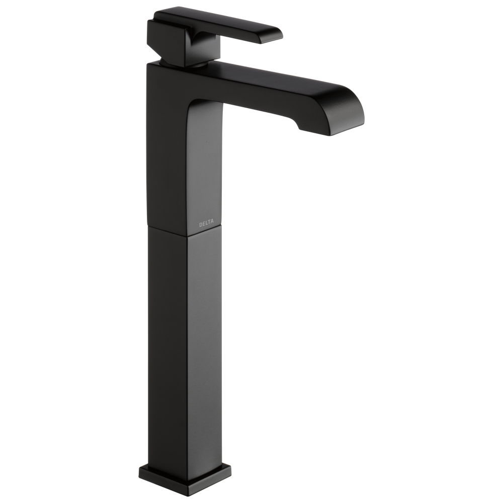 Delta Ara: Single Handle Vessel Bathroom Faucet - / Curve w/o Tab - D6 / Standard