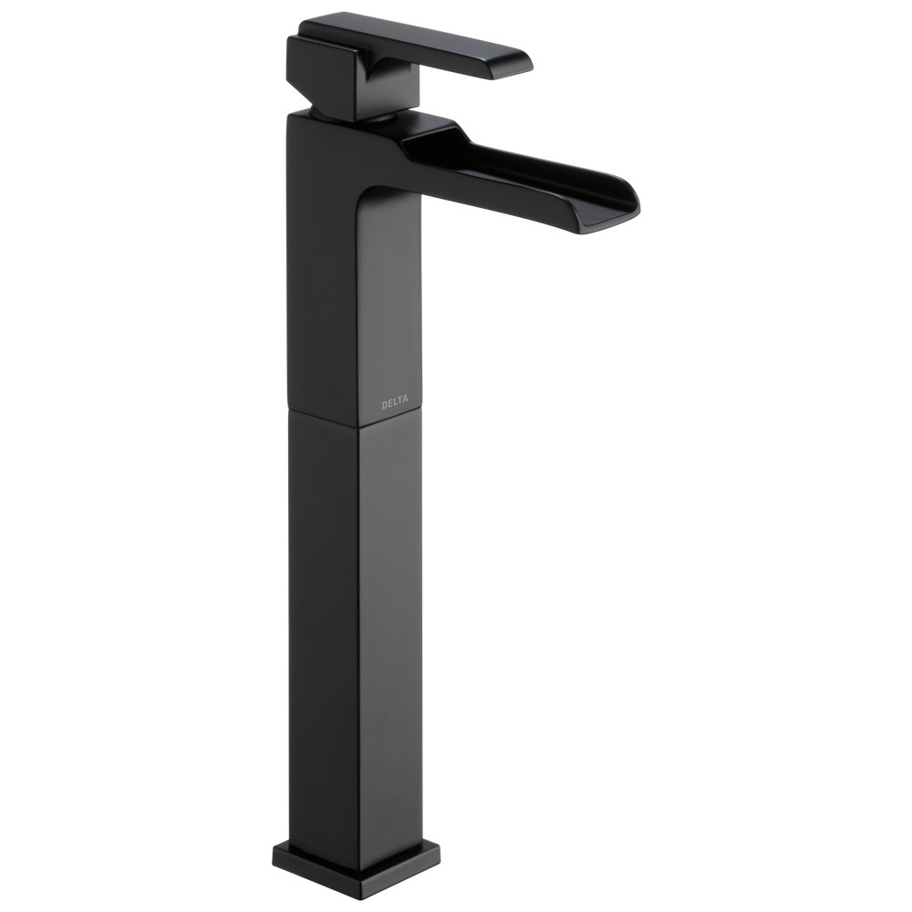 Delta Ara: Single Handle Vessel Channel Bathroom Faucet - / Curve w/o Tab - D6 / Standar