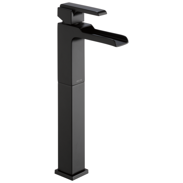Delta Ara: Single Handle Vessel Channel Bathroom Faucet - / Curve w/o Tab - D6 / Standar