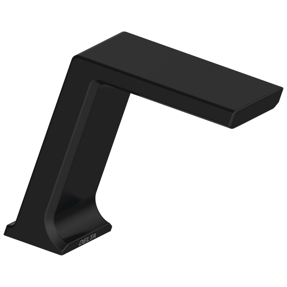 Electronic Lavatory Faucet with Proximity Sensing Technology Rectangle W Logo Display -