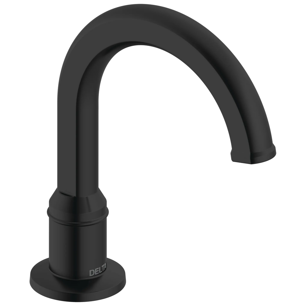 Electronic Lavatory Faucet with Proximity Sensing Technology Rectangle W Logo Display -