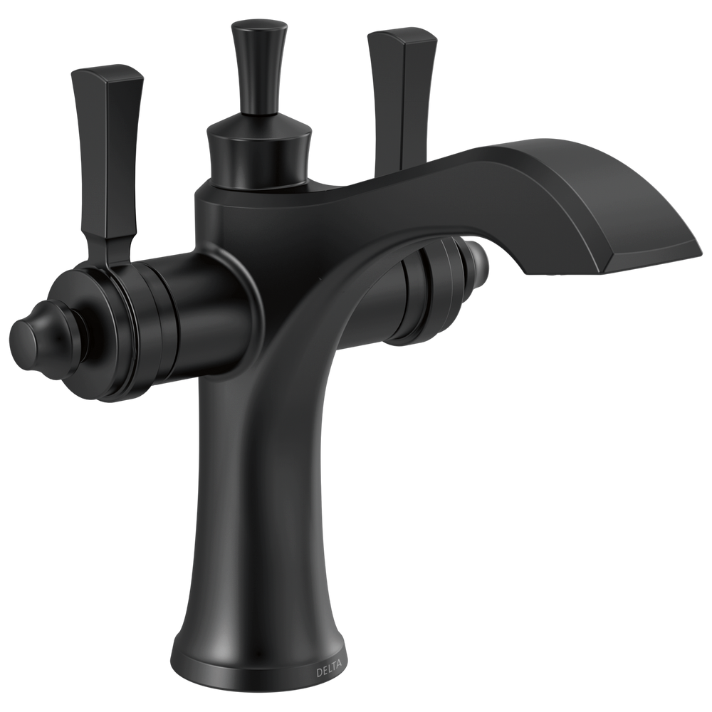 Delta Dorval: Two Handle Single Hole Monoblock Bathroom Faucet - / Curve w/o Tab - D6 /