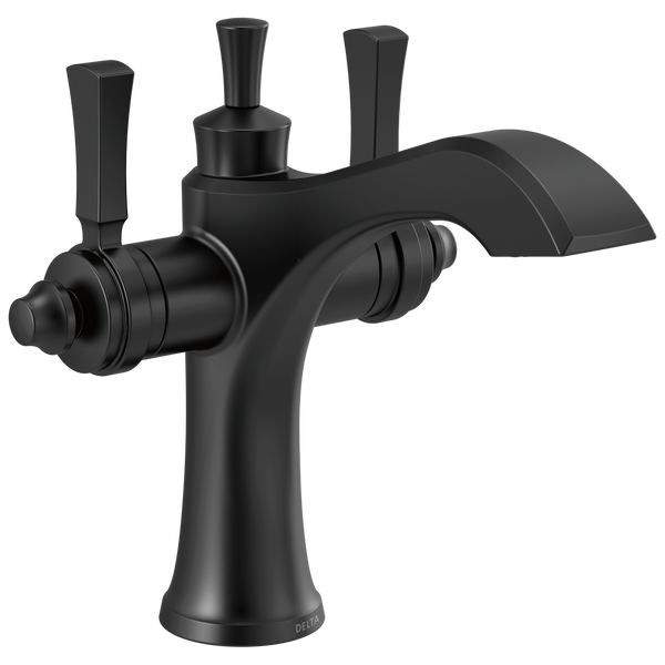Delta Dorval: Two Handle Single Hole Monoblock Bathroom Faucet - / Curve w/o Tab - D6 /
