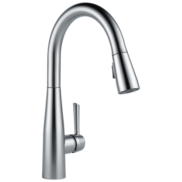 Delta Essa: Single Handle Pull-Down Kitchen Faucet - / Curve w/o Tab - D6 / Standar