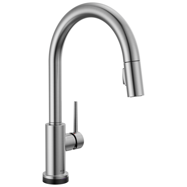Delta Trinsic: VoiceIQ Single-Handle Pull-Down Kitchen Faucet with Touch2O Technology - Arctic Stain