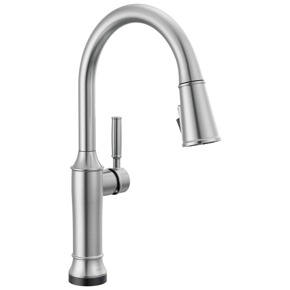 Delta Renaldi: Touch2O Technology Kitchen Faucet with Touchless Technology - Lumicoat Arctic Stainle