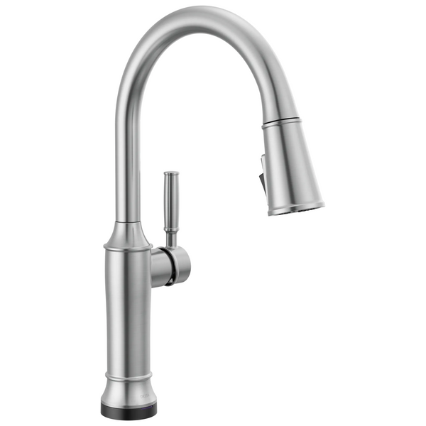 Delta Renaldi: Touch2O Technology Kitchen Faucet with Touchless Technology - Lumicoat Arctic Stainle