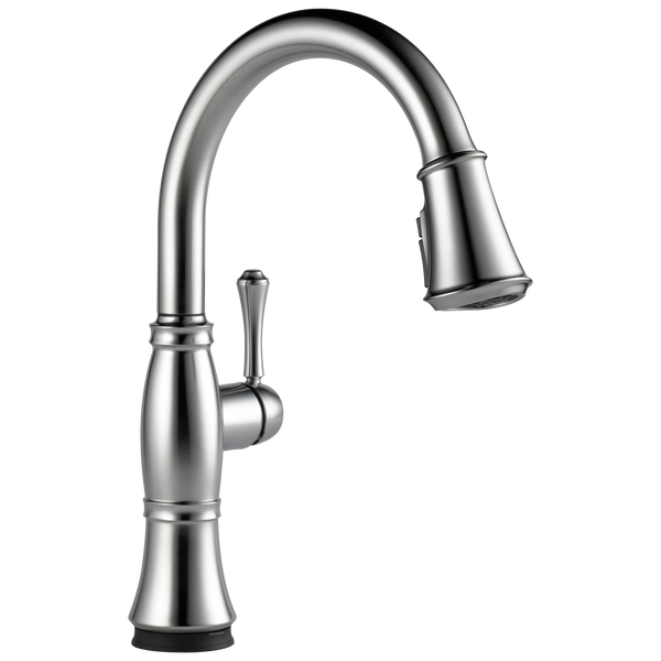 Delta Cassidy: Touch2O Technology Kitchen Faucet with Touchless Technology - Lumicoat Arctic Stainle