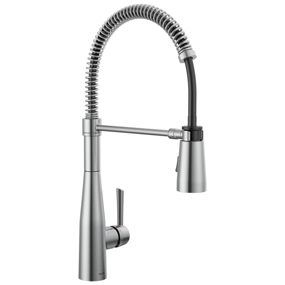 Delta Essa: Single-Handle Pull-Down Spring Kitchen Faucet - / Curve w/o Tab - D6 /