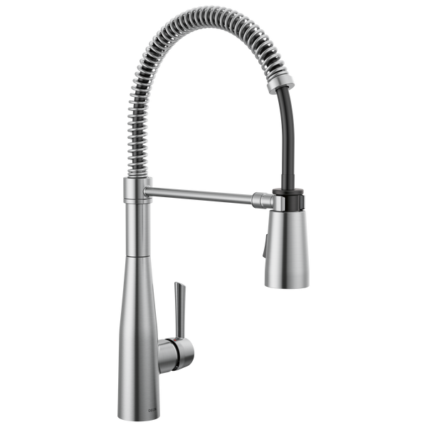 Delta Essa: Single-Handle Pull-Down Spring Kitchen Faucet - / Curve w/o Tab - D6 /