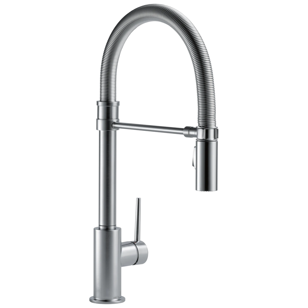 Delta Trinsic: Single-Handle Pull-Down Spring Kitchen Faucet - / Curve w/o Tab - D6