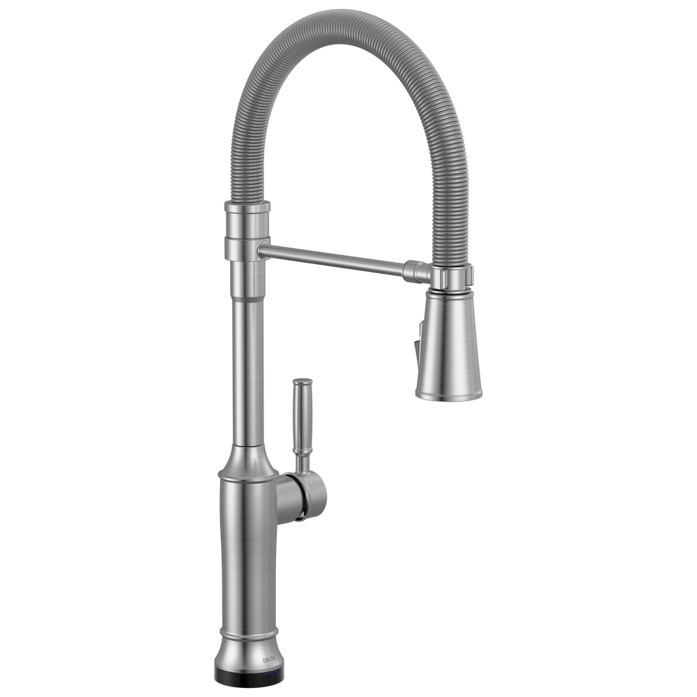 Delta Renaldi: Touch2O Technology Kitchen Faucet with Touchless Technology - Lumicoat Arctic Stainle