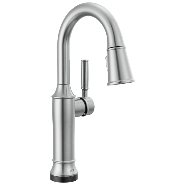 Delta Renaldi: Touch2O Bar / Prep Faucet with Touchless Technology - Lumicoat Arctic Stainless / Cur