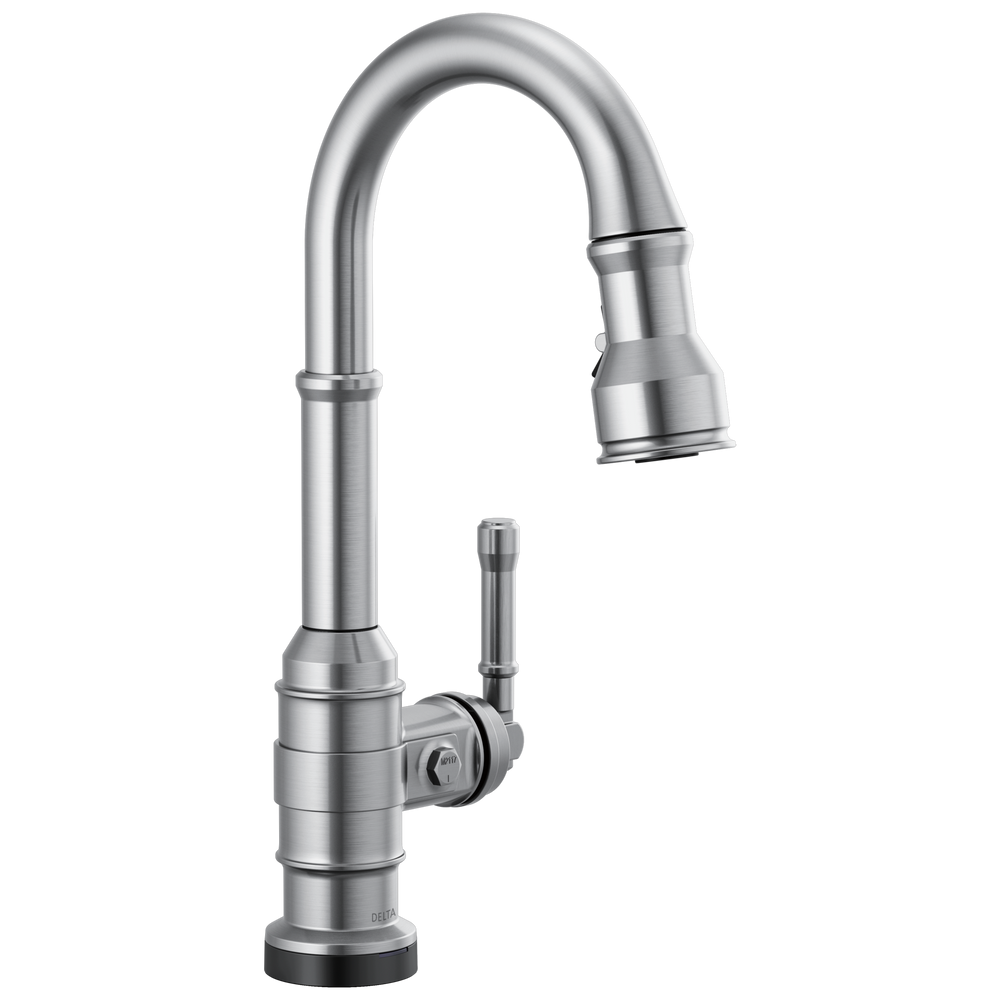 Delta Broderick: Touch2O Bar / Prep Faucet with Touchless Technology - / Curve w/o