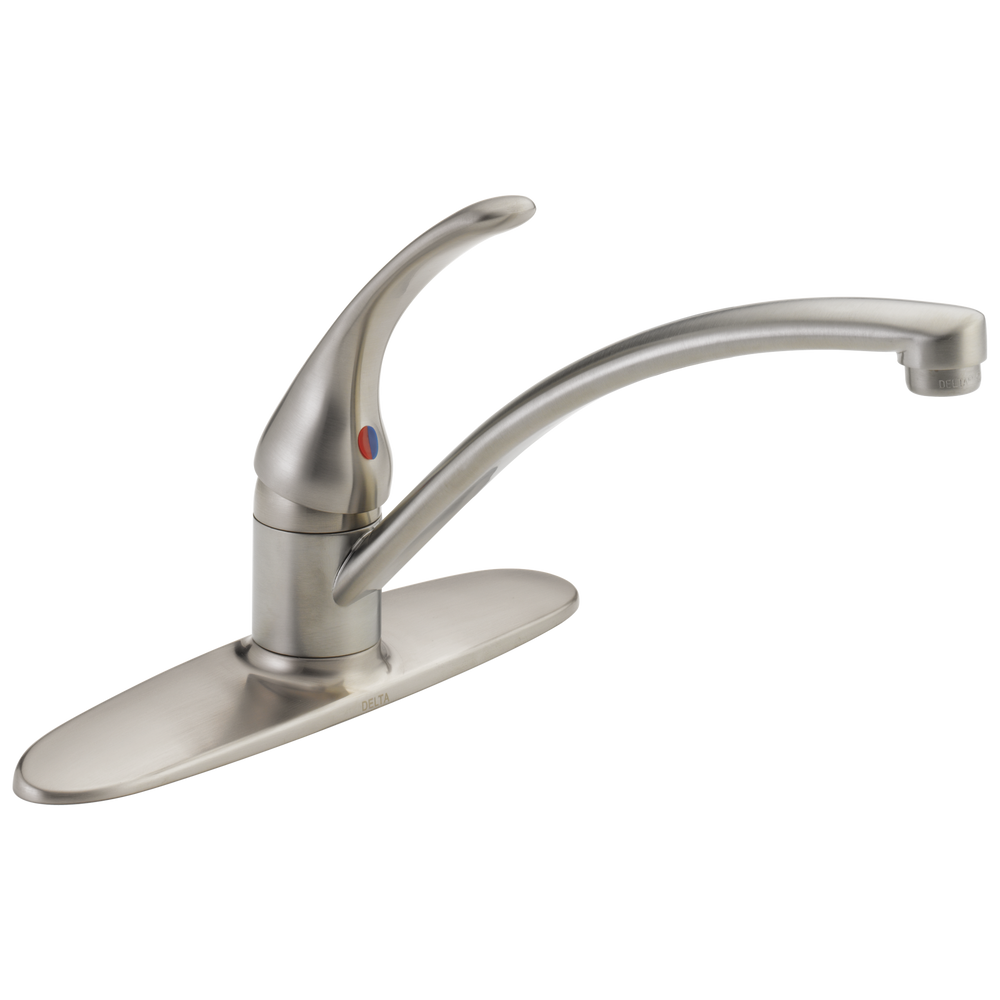 Delta Foundations: Single Handle Kitchen Faucet - / Curve w/o Tab - D11 / Standard