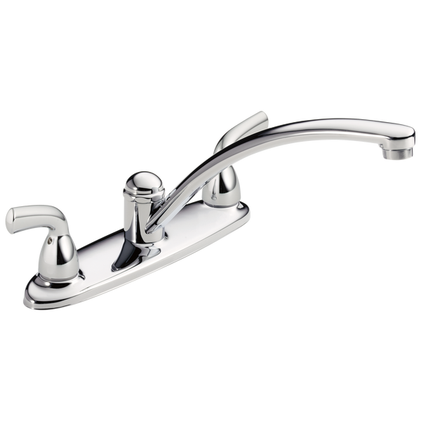 Delta Foundations: Two Handle Kitchen Faucet - / Curve w/o Tab - D11 / Standard