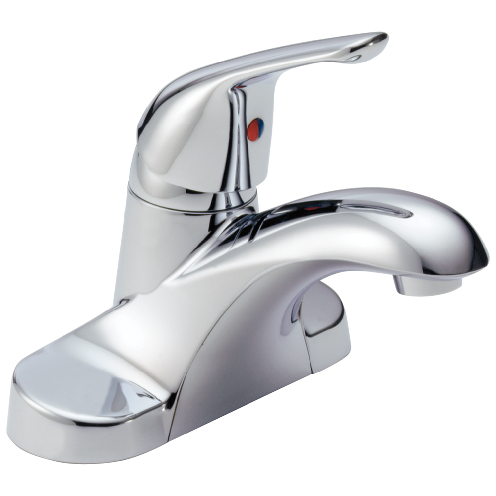 Delta Foundations: Single Handle Centerset Bathroom Faucet - / Curve w/o Tab - D6 / Standard