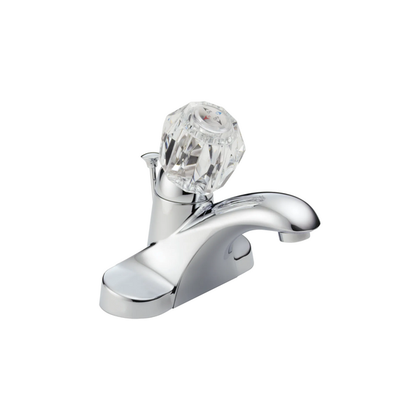 Delta Foundations: Single Handle Centerset Bathroom Faucet - / Curve w/o Tab - D6 / Standard