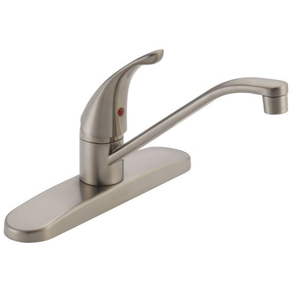 Peerless Core: Single Handle Kitchen Faucet - / Rectangle w/ Peerless Logo - PL11 / Stand