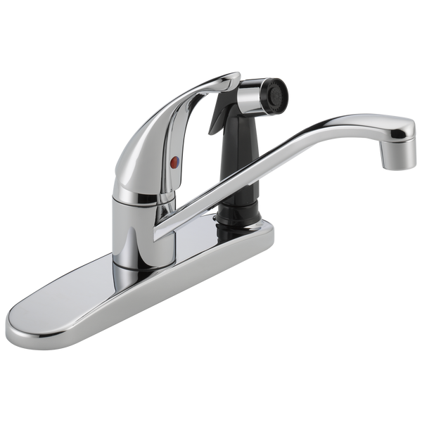Peerless Core: Single Handle Kitchen Faucet - / Rectangle w/ Peerless Logo - PL11 / Standard