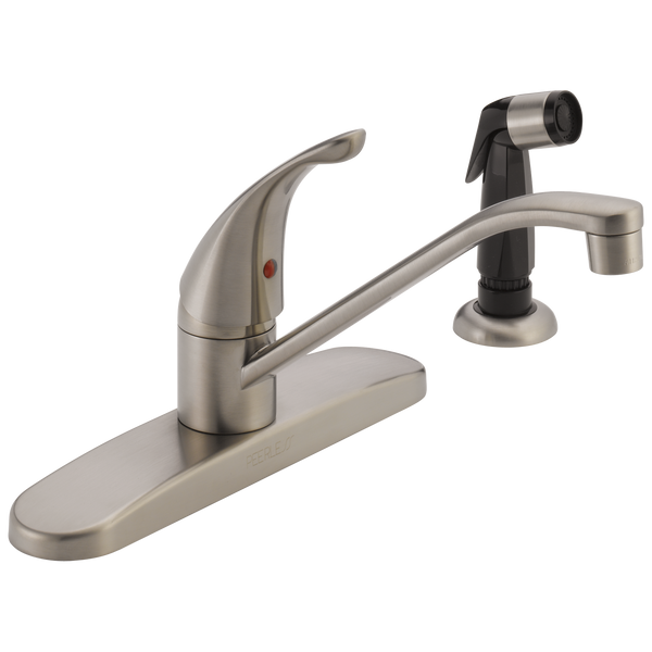 Peerless Core: Single Handle Kitchen Faucet - / Rectangle w/ Peerless Logo - PL11 / Stand