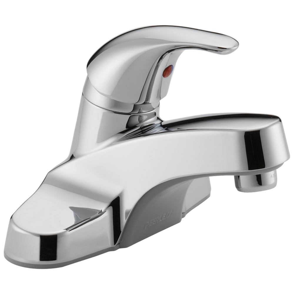 Peerless Core: Single Handle Bathroom Faucet - / Rectangle w/ Peerless Logo - PL6 / Standard