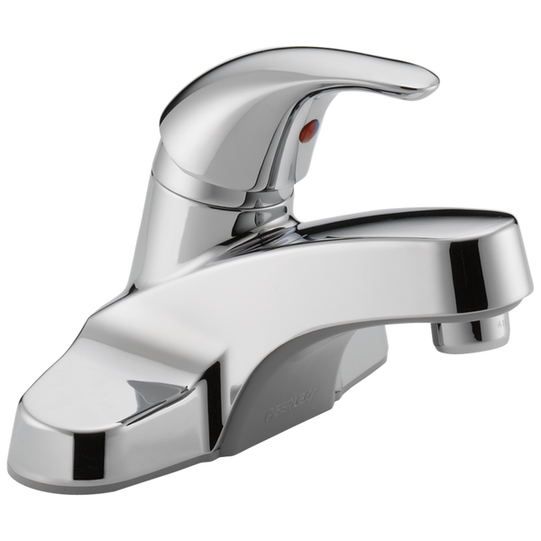 Peerless Core: Single Handle Bathroom Faucet - / Rectangle w/ Peerless Logo - PL6 / Standard
