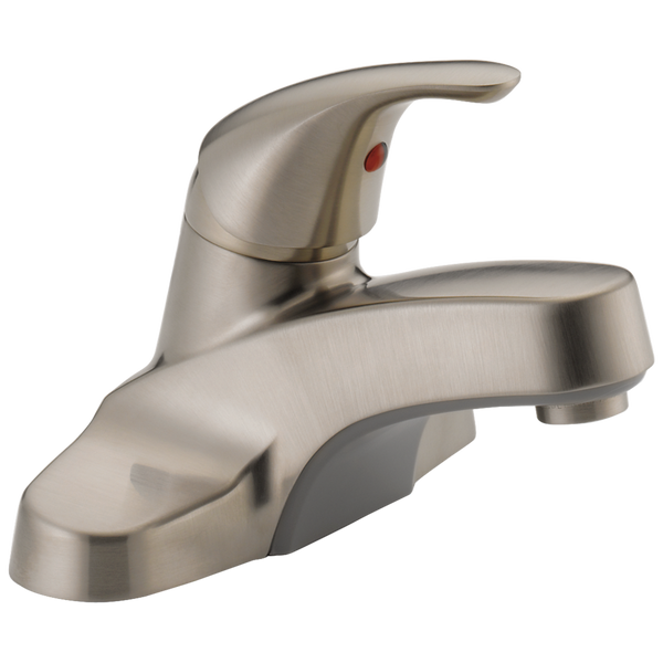 Peerless Core: Single Handle Bathroom Faucet - / Rectangle w/ Peerless Logo - PL6 /
