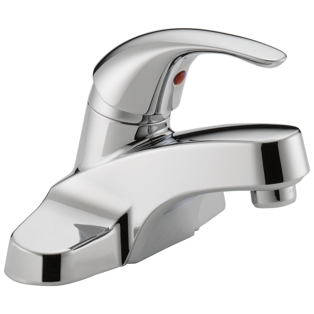 Peerless Core: Single Handle Bathroom Faucet - / Rectangle w/ Peerless Logo - PL6 / Manual