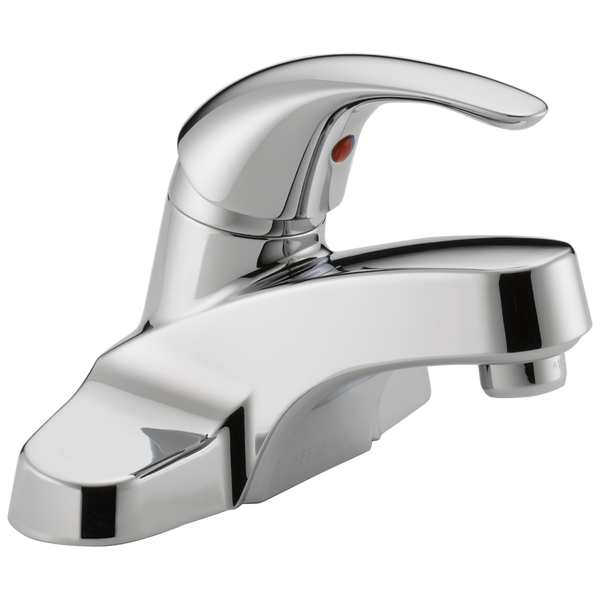 Peerless Core: Single Handle Bathroom Faucet - / Rectangle w/ Peerless Logo - PL6 / Manual
