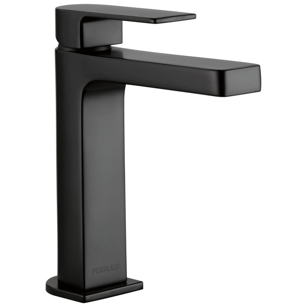 Peerless Xander: Single-Handle High-Arc Lavatory Faucet - / Rectangle w/ Peerless Logo