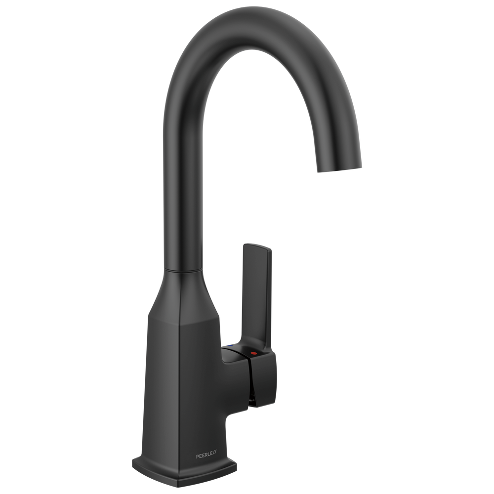 Peerless Ezra: Single-Handle Bar Faucet - / Rectangle w/ Peerless Logo - PL6 / Standard