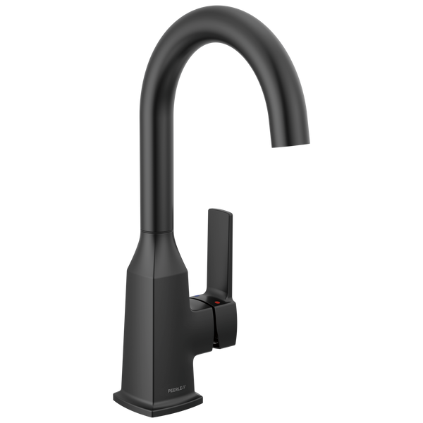 Peerless Ezra: Single-Handle Bar Faucet - / Rectangle w/ Peerless Logo - PL6 / Standard