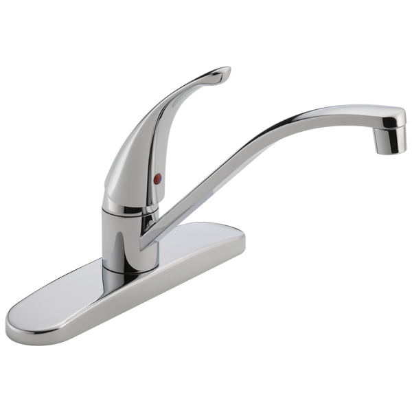 Peerless Core: Single Handle Kitchen Faucet - / Rectangle w/ Peerless Logo - PL11 / Standard
