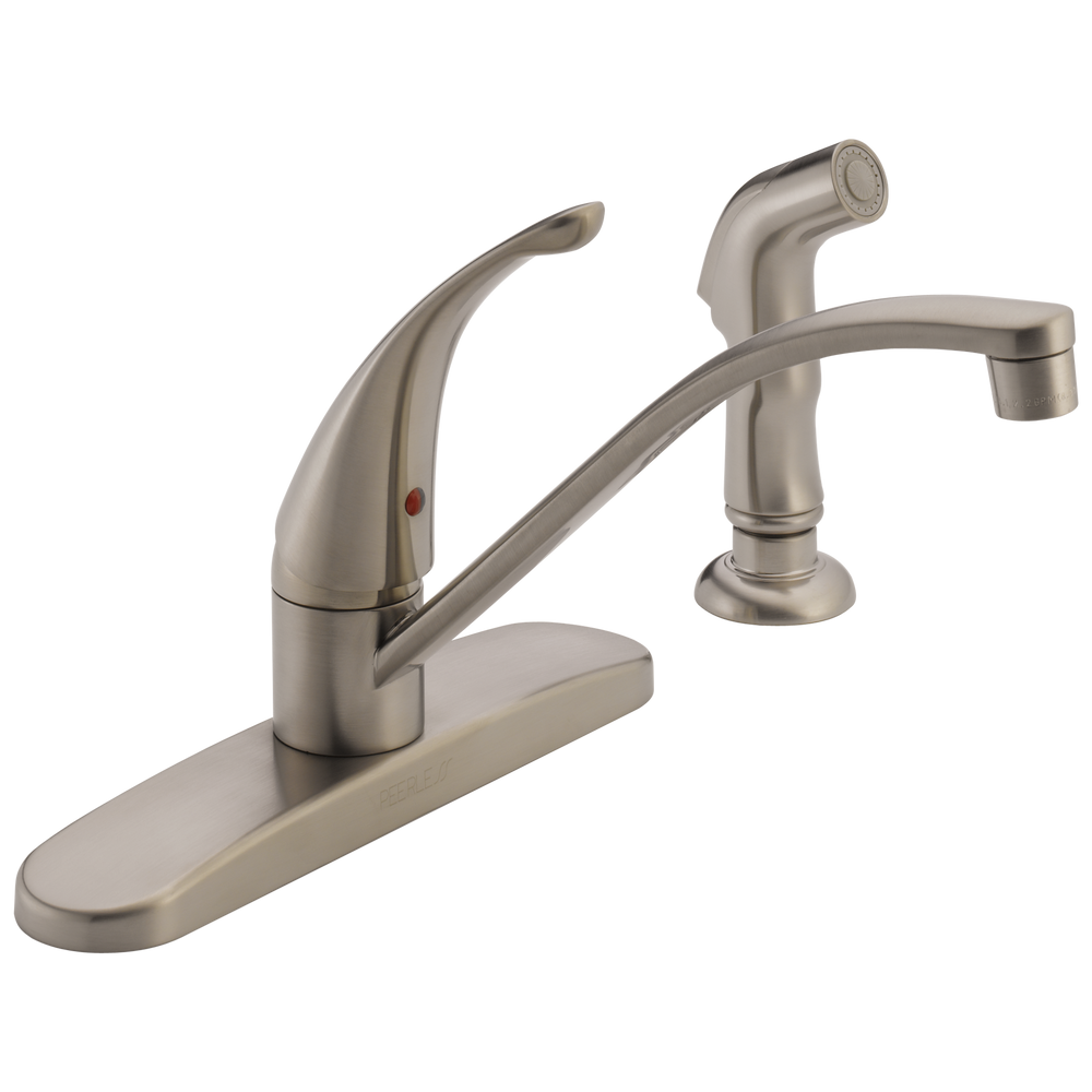 Peerless Core: Single Handle Kitchen Faucet - / Rectangle w/ Peerless Logo - PL11 / Stand