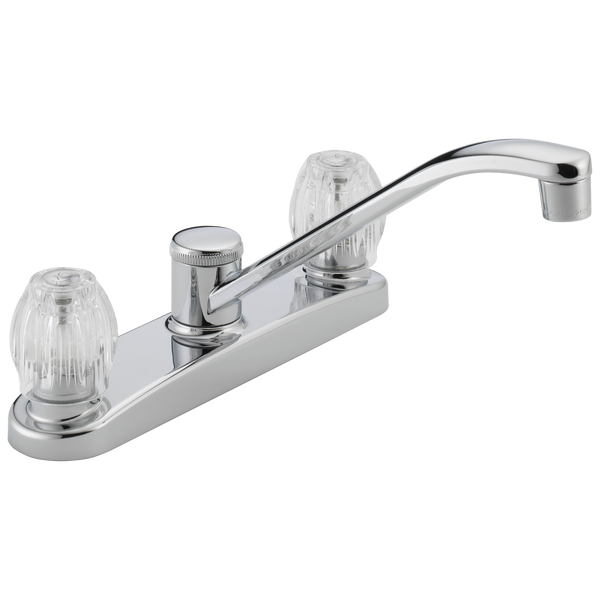 Peerless Core: Two Handle Kitchen Faucet - / Rectangle w/ Peerless Logo - PL11 / Standard