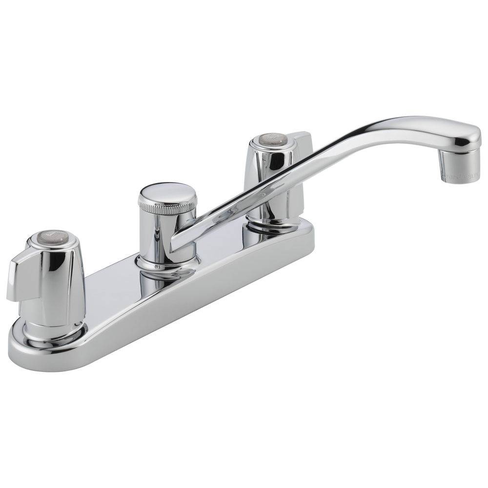 Peerless Core: Two Handle Kitchen Faucet - / Rectangle w/ Peerless Logo - PL11 / Standard